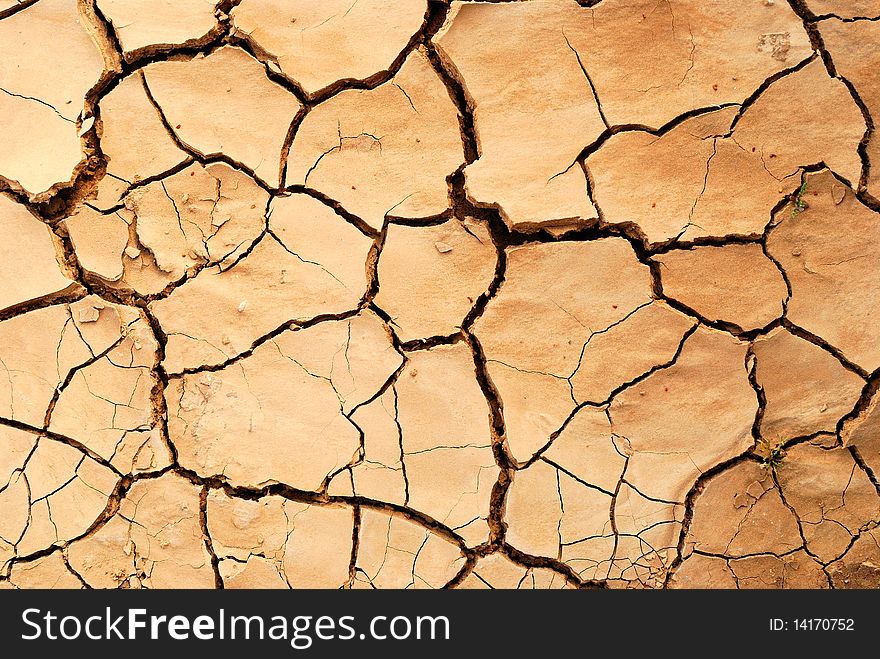Cracked earth in dry desert. Cracked earth in dry desert.