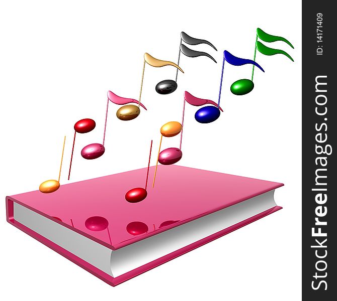 Colorful music notes icon