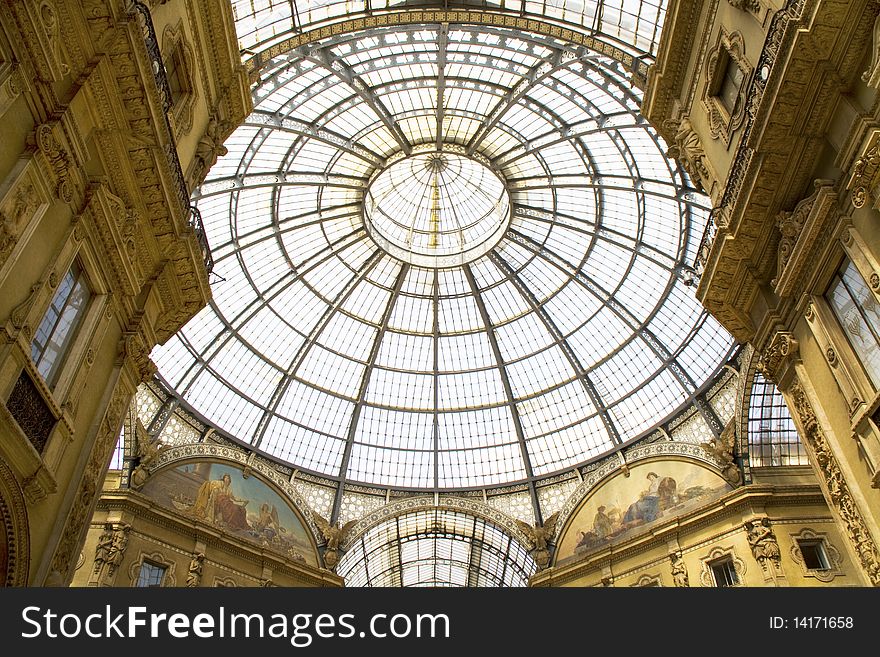 Skylight in the Galleria Vittorio Emanuele in Milan