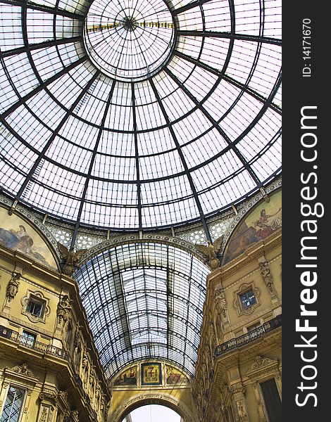 Skylight in the Galleria Vittorio Emanuele in Milan