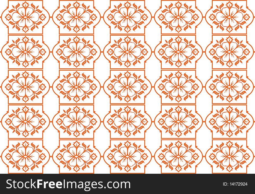 Retro Seamless Flower Pattern