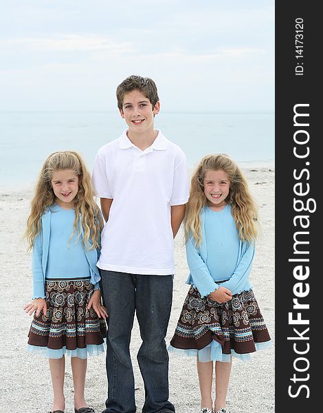 Beautiful Children On The Beach