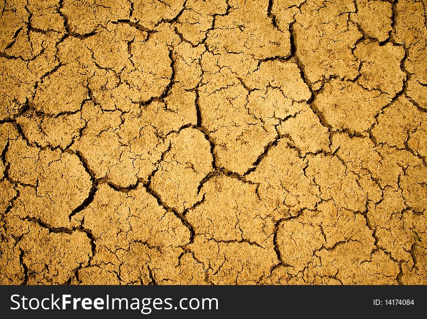 Cracked desert surface background
