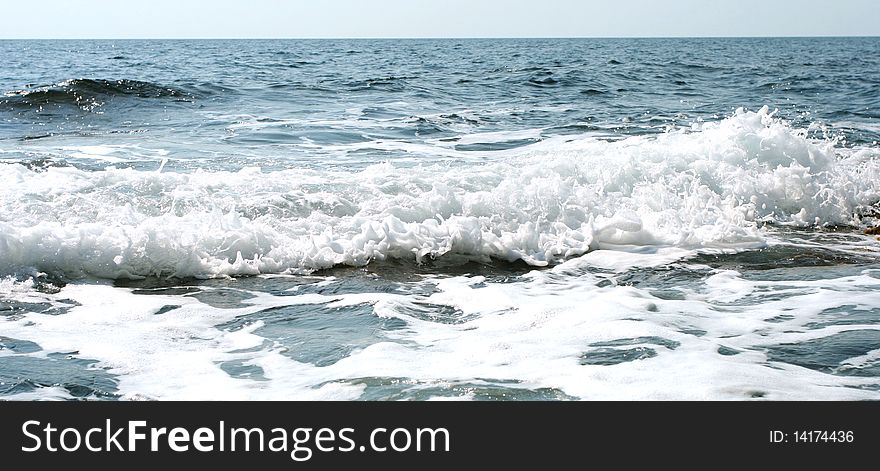 Waves on sea as background