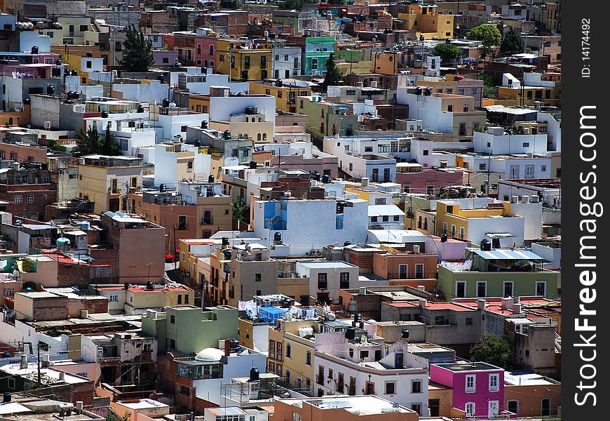 Homes in the Mexican city of Zacatecas. Homes in the Mexican city of Zacatecas.