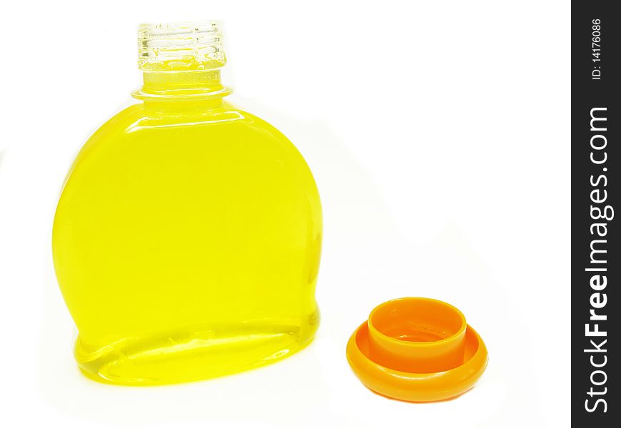 Yellow Herbal Shampoo Bottle