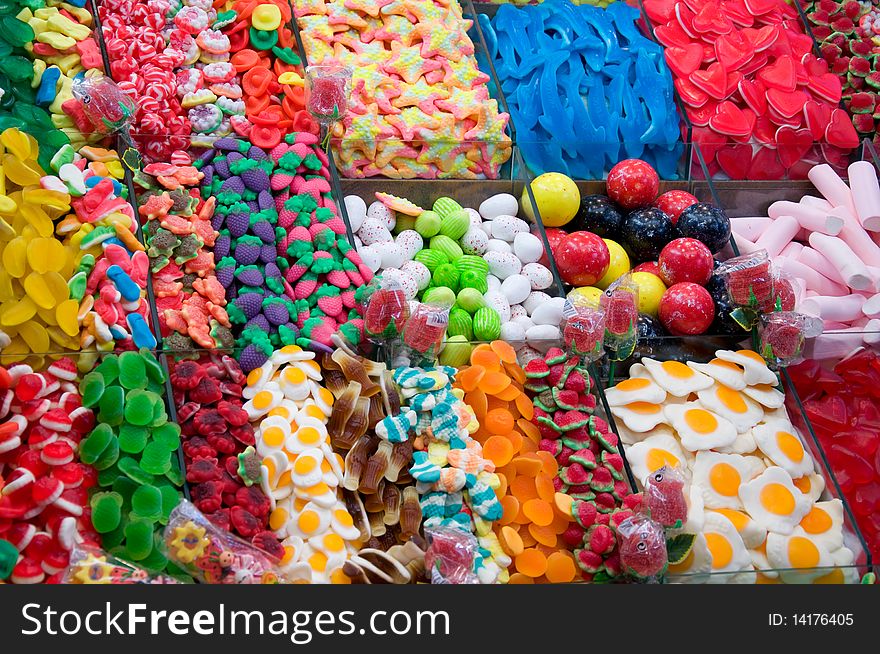 Collection of multicolored chewing candies. Collection of multicolored chewing candies