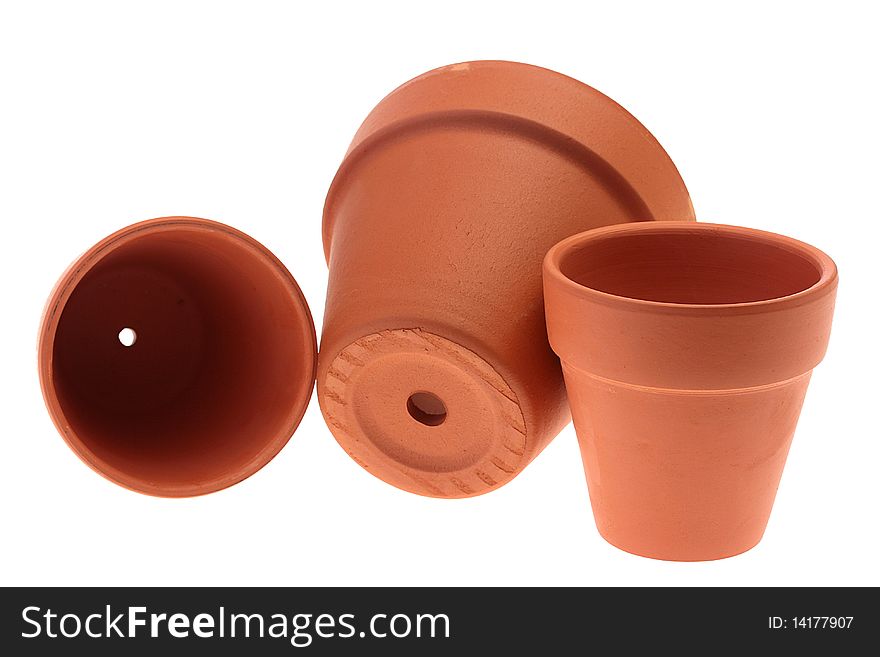 Ceramic pots for cultivation of plants in house conditions and for sprouts in agriculture.