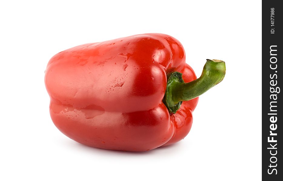 Red bell pepper isolated on white background. Red bell pepper isolated on white background