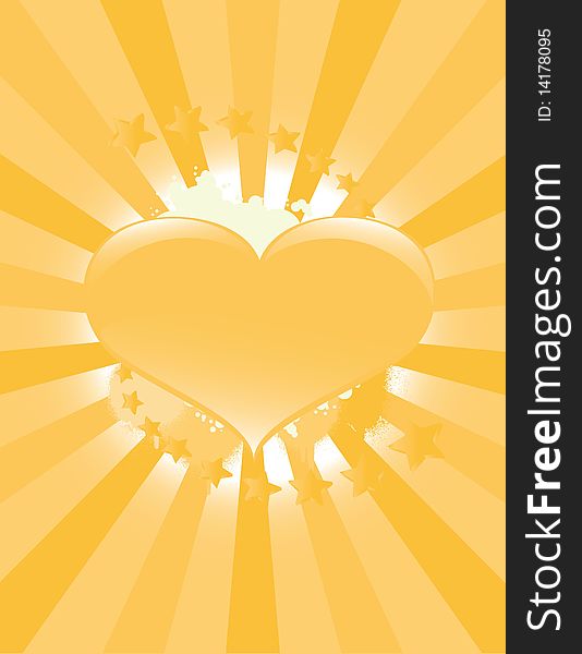 Golden Heart Background