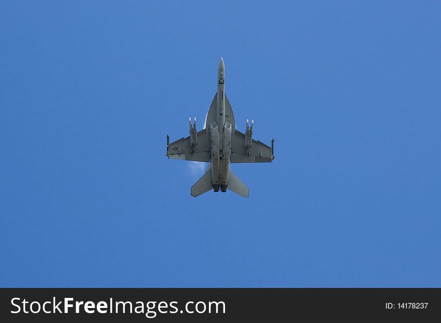 Underside of an F18