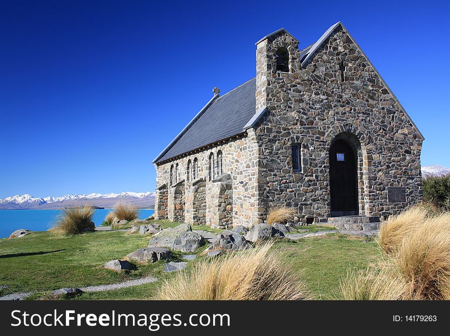 Church on the banks of Lake Tekapo, New Zealand. Church on the banks of Lake Tekapo, New Zealand