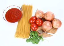 Spaghetti Bolognese Ingredients Stock Photography Spaghetti Bolognese Ingredients Stock Photography