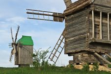 Old Windmills Royalty Free Stock Photo