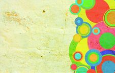Grunge Circles On The Wall Royalty Free Stock Photography Grunge Circles On The Wall Royalty Free Stock Photography