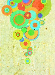 Grunge Circles On The Wall Stock Photo Grunge Circles On The Wall Stock Photo