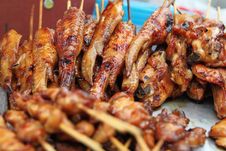 Street Food: Grilled Chicken Stock Images