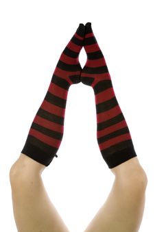 Red And Black Socks Feet Together Royalty Free Stock Images Red And Black Socks Feet Together Royalty Free Stock Images