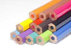 Back Of Pastel Pencils In 12 Colors Stock Image Back Of Pastel Pencils In 12 Colors Stock Image