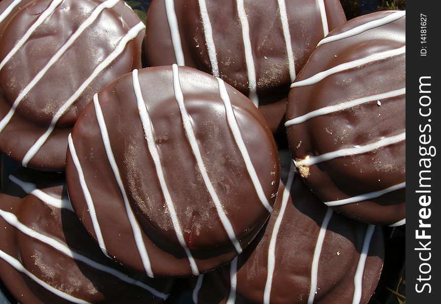 Detail photo texture of chocolate cookies. Detail photo texture of chocolate cookies