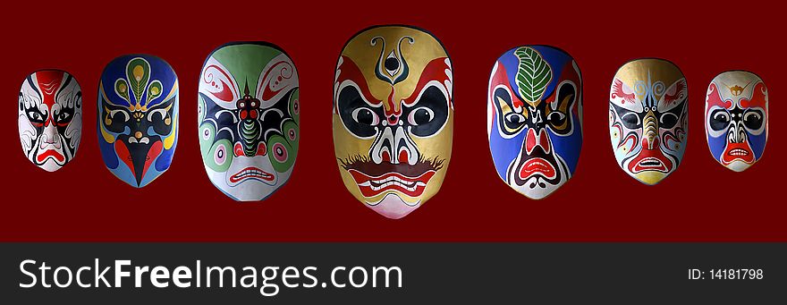 Fine mask of sichuan opera. Fine mask of sichuan opera.