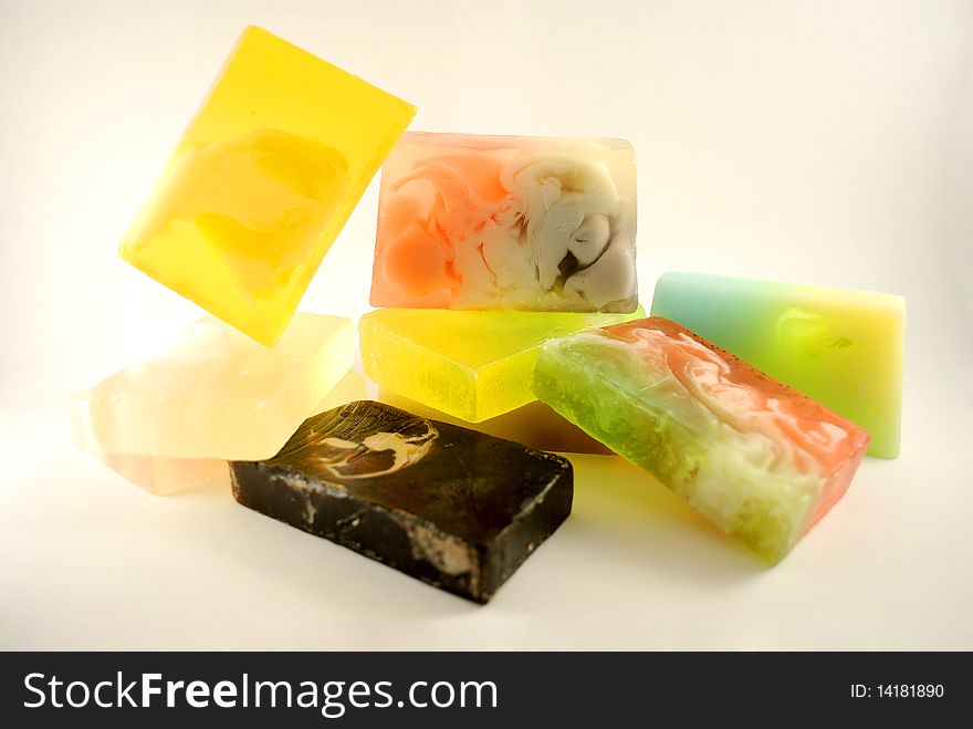 Soap made of natural components in the manual way. Soap made of natural components in the manual way.