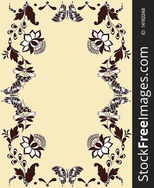 Floral background floral corner decoration element