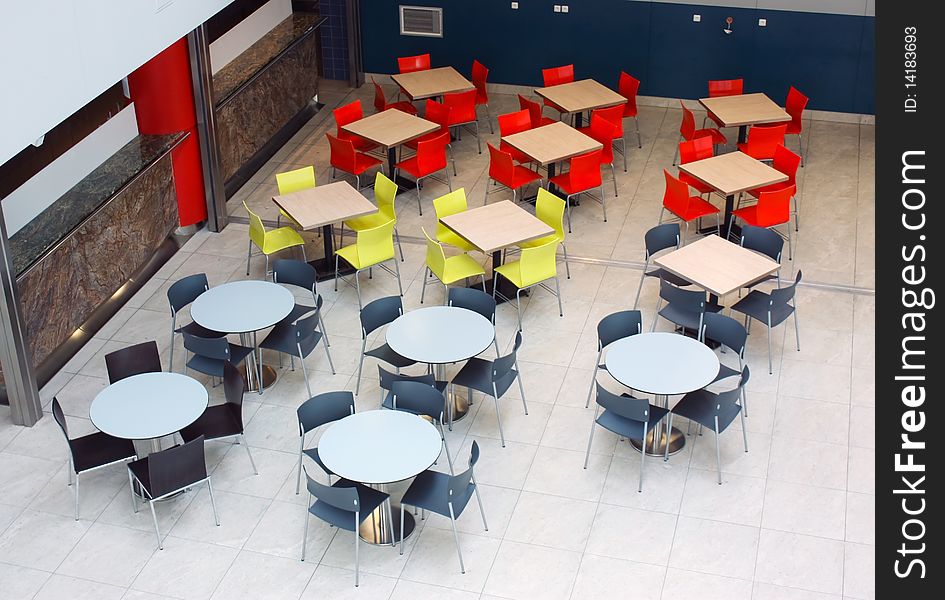 Coffee tables in airport (prague)