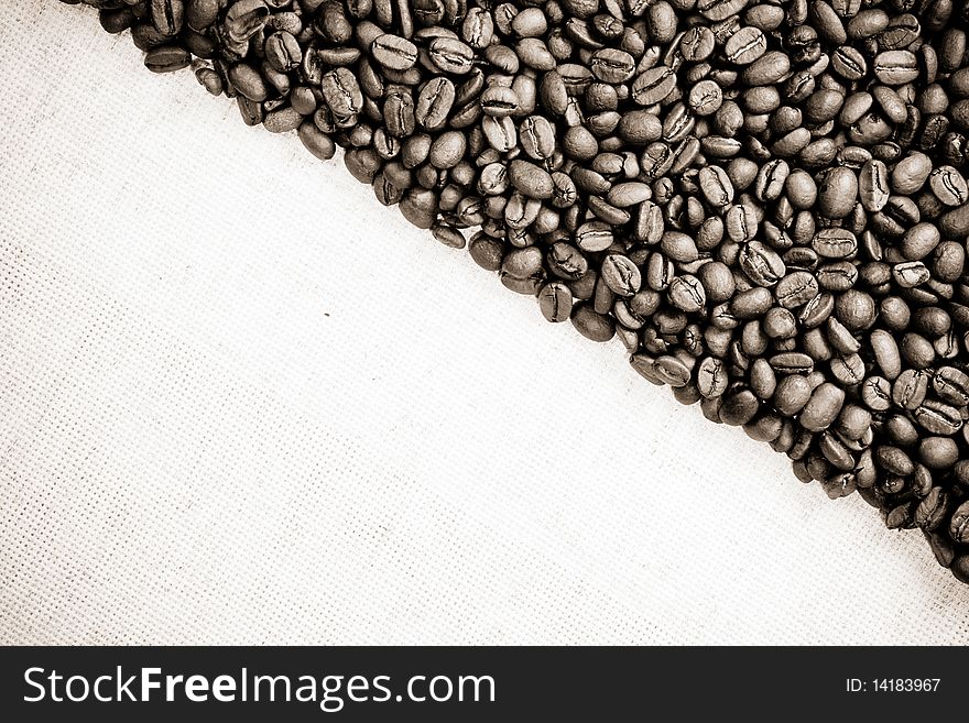 Sepia image of coffee and  texture