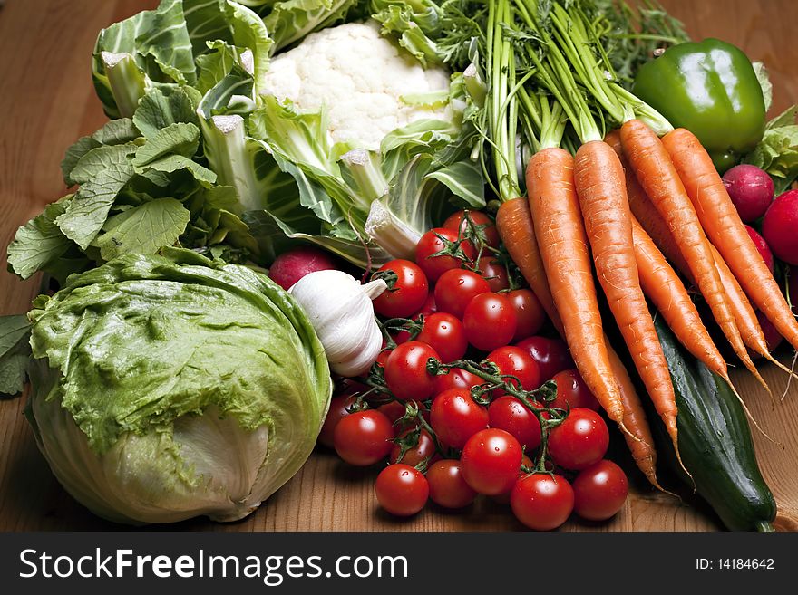 Set of different fresh vegetables. Set of different fresh vegetables