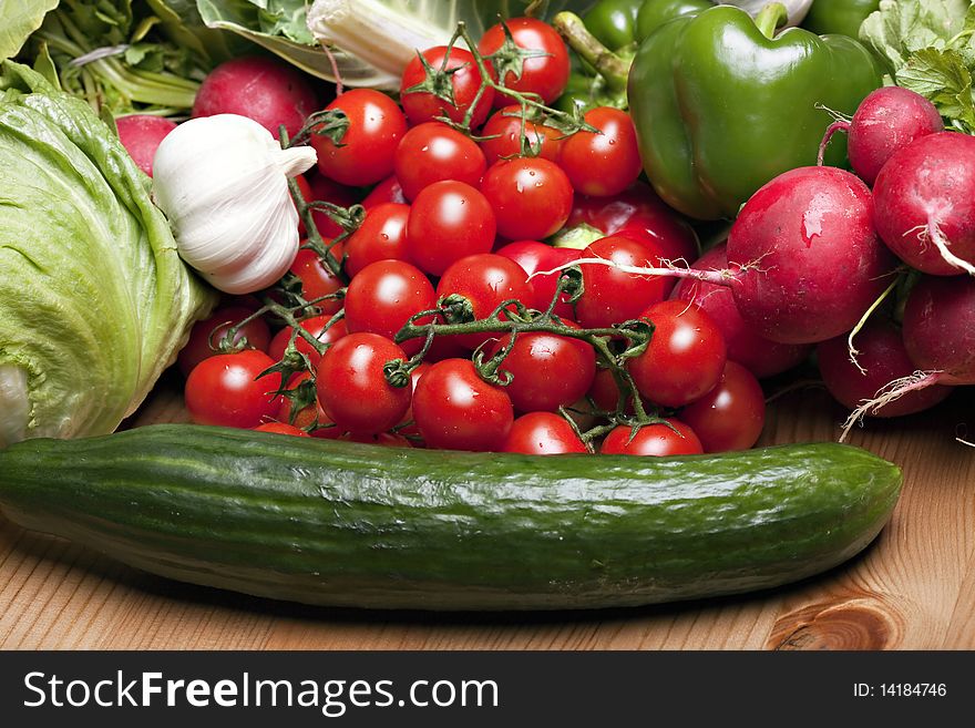 Set of different fresh vegetables. Set of different fresh vegetables