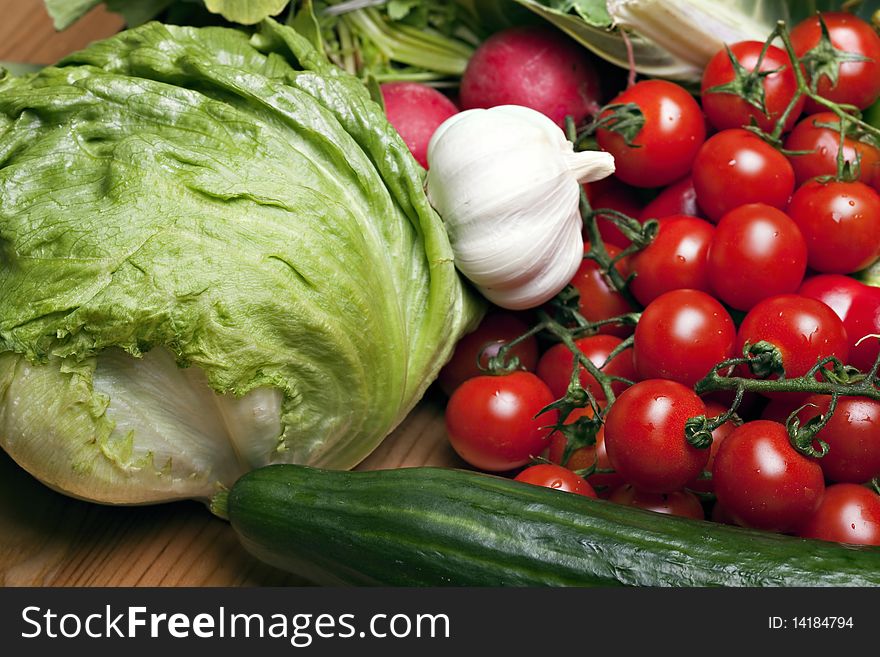 Set of different fresh vegetables. Set of different fresh vegetables