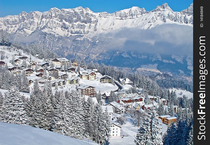 Small village in alps