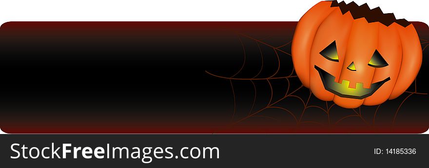 Halloween banner with copy space on the left