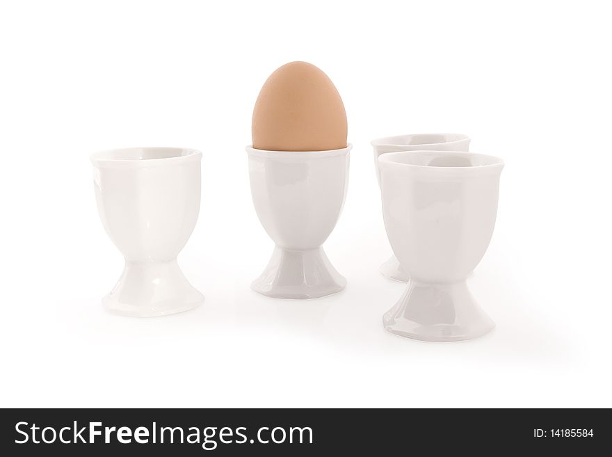 Egg of the white background