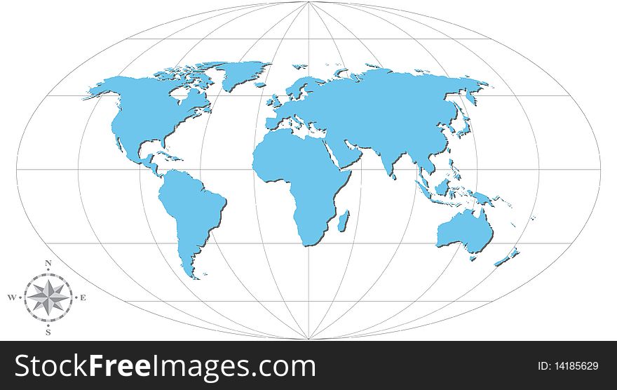 Vector of highly detailed world map