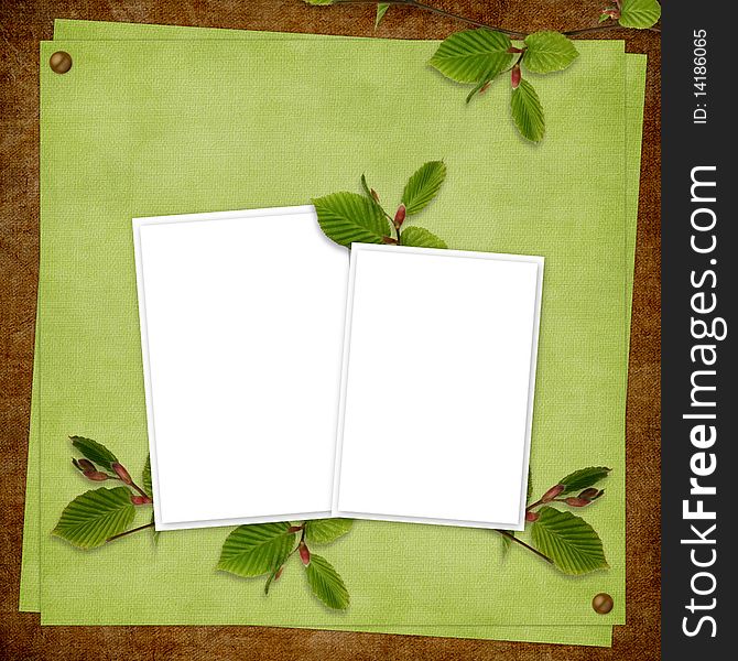 Card for the holiday with plant on the abstract background. Card for the holiday with plant on the abstract background
