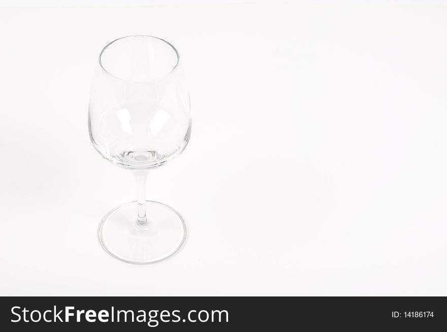 Kitchen class and empty wineglass