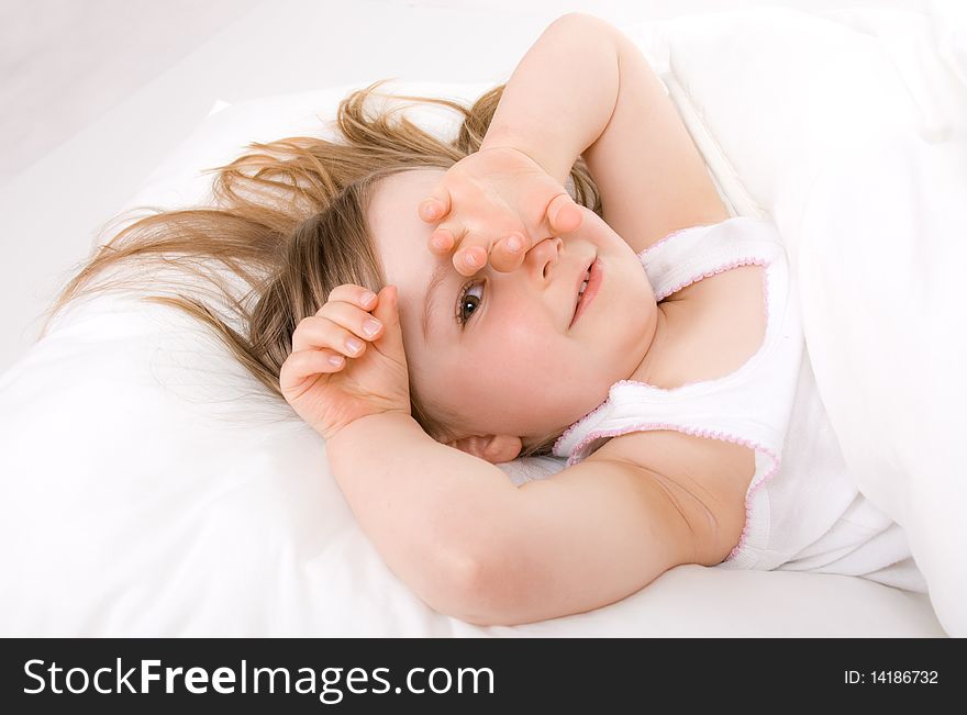 Sweet toddler little girl sleeping