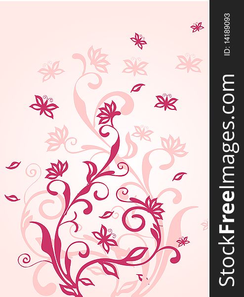 Abstract dark pink flowers background. Abstract dark pink flowers background