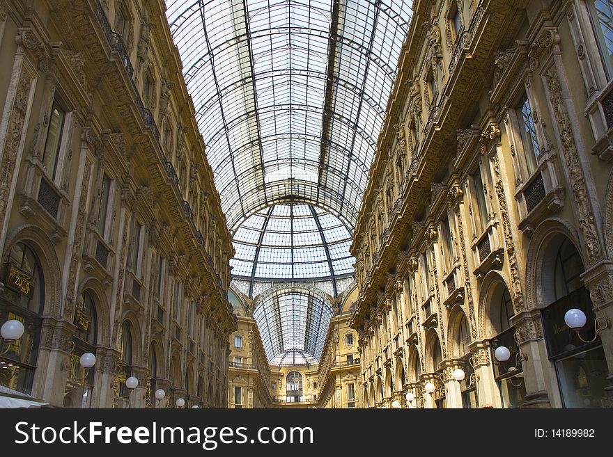 Skylight in the Galleria Vittorio Emanuele in Milan
