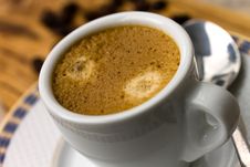 Cup Of Espresso With Coffee Beans Royalty Free Stock Image Cup Of Espresso With Coffee Beans Royalty Free Stock Image