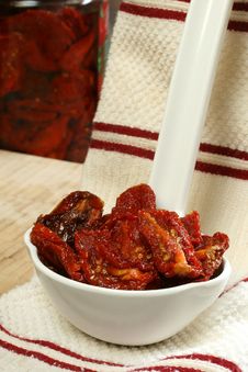 Sun Dried Tomatoes In Olive Oil Royalty Free Stock Image
