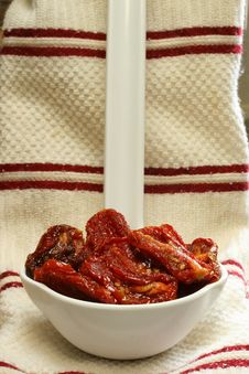 Sun Dried Tomatoes In Olive Oil Stock Image