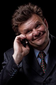 Businessman With Mobile Phone Royalty Free Stock Photos Businessman With Mobile Phone Royalty Free Stock Photos