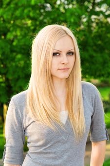 Portrait Of The Young Beautiful Blonde Royalty Free Stock Photo Portrait Of The Young Beautiful Blonde Royalty Free Stock Photo