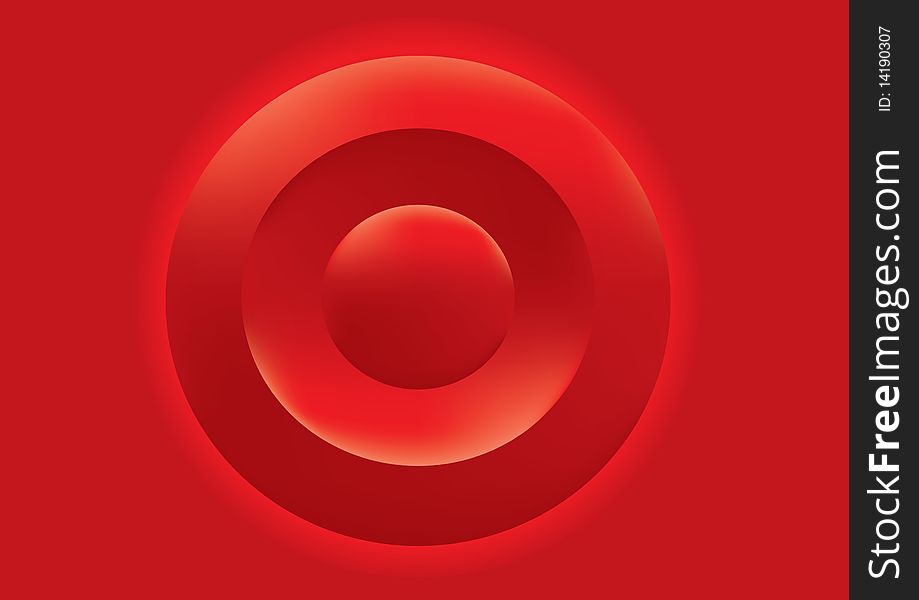 Button with glow over simple red background