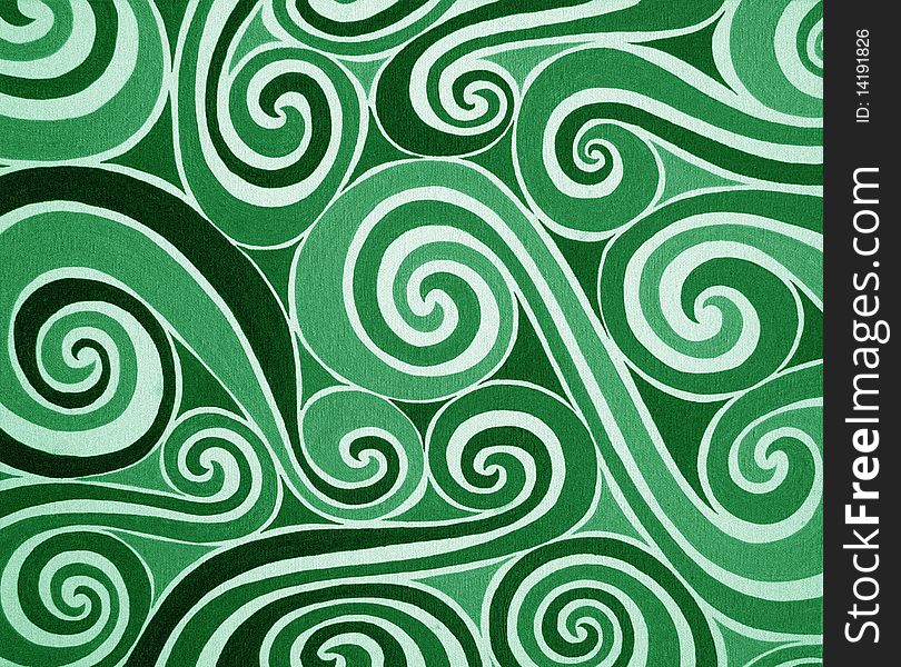 The green and white spirals. The green and white spirals
