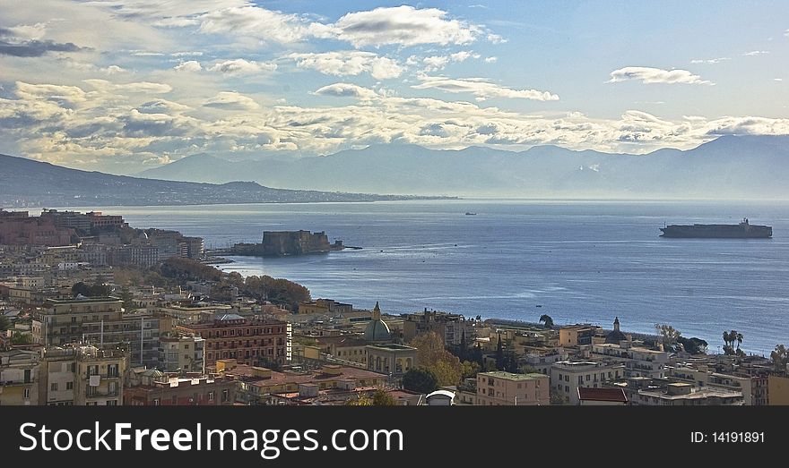 Panorama of the gulf of Naples, italy. Panorama of the gulf of Naples, italy