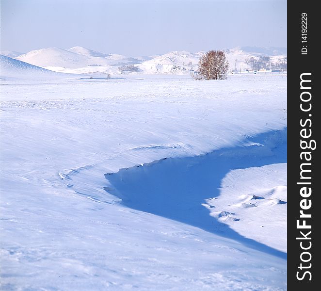 A big snow field,shoot in hebei bashang .